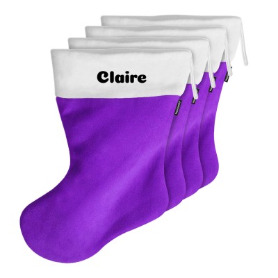 (45cm) - Purple Fleece Fabric (Personalised with Text)