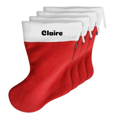 (45cm) - Red Fleece Fabric (Personalised with Text)