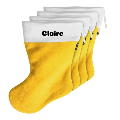 (45cm) - Yellow Fleece Fabric (Personalised with Text)