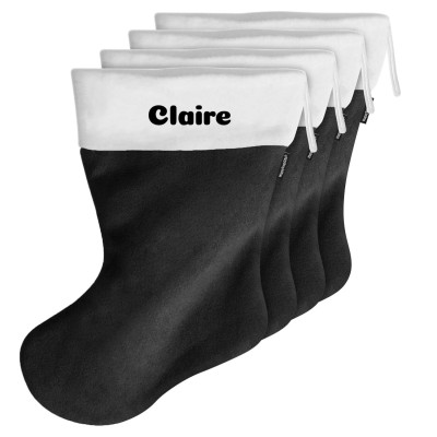 (55cm) - Black Fleece Fabric (Personalised with Text)