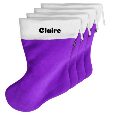 (55cm) - Purple Fleece Fabric (Personalised with Text)
