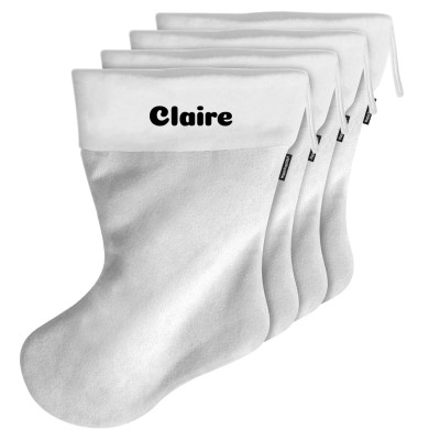 (55cm) - White Fleece Fabric (Personalised with Text)