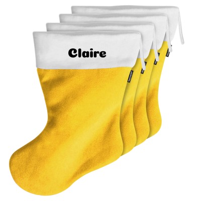 (55cm) - Yellow Fleece Fabric (Personalised with Text)