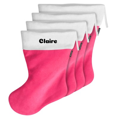 (Mixed Sizes) - Hot Pink (Fuchsia) Fleece Fabric (Personalised with Text)