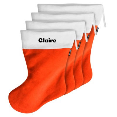 (Mixed Sizes) - Burnt Orange Fleece Fabric (Personalised with Text)