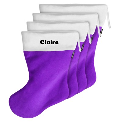 (Mixed Sizes) - Purple Fleece Fabric (Personalised with Text)