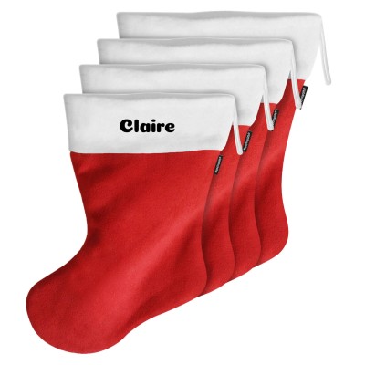(Mixed Sizes) - Red Fleece Fabric (Personalised with Text)