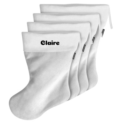 (Mixed Sizes) - White Fleece Fabric (Personalised with Text)