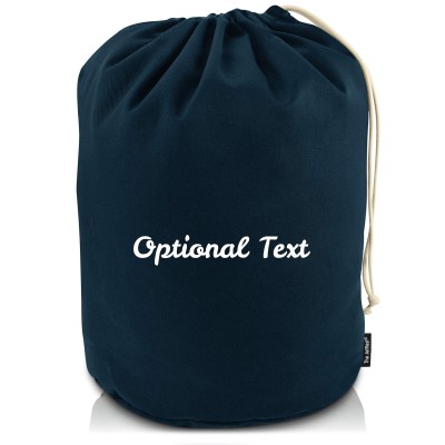 XXL (100cm x 50cm base) - Navy Blue Cotton Fabric (Personalised with Text)