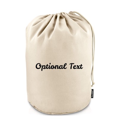 Large (44cm x 28cm base) - Natural Cotton Fabric (Personalised with Text)