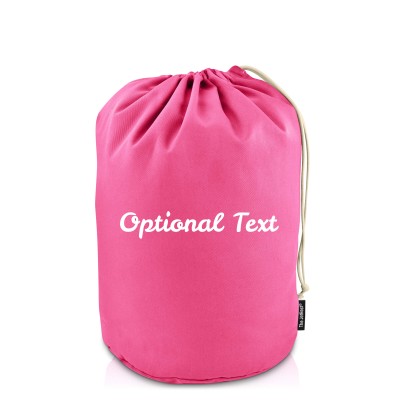 Small (32cm x 20cm base) - Hot Pink Cotton Fabric (Personalised with Text)