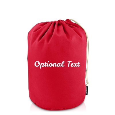 Small (32cm x 20cm base) - Red Cotton Fabric (Personalised with Text)