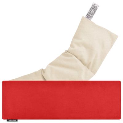 (49cm x 15cm) - Red Cotton Fabric Scented (Organic Lavender Buds) with Removable Cover (Personalised with Text)