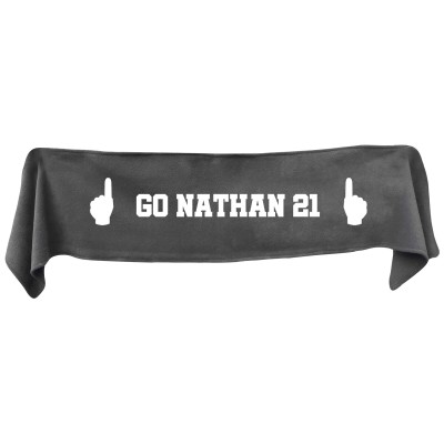 Large (145cm x 25cm) We Are No.1 Theme - Grey Fleece Fabric (Personalised with Text)