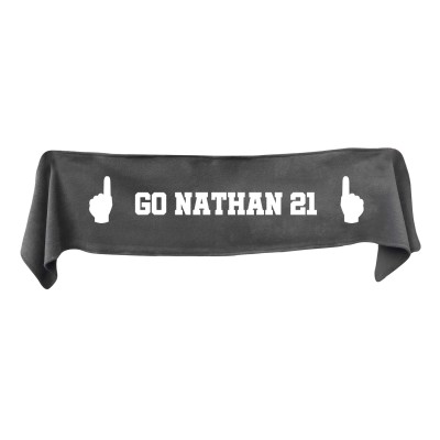 Medium (100cm x 20cm) We Are No.1 Theme - Grey Fleece Fabric (Personalised with Text)