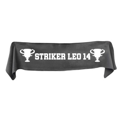 Medium (100cm x 20cm) Champions Theme - Grey Fleece Fabric (Personalised with Text)