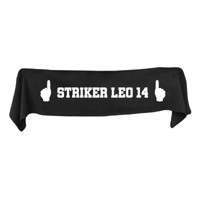 Medium (100cm x 20cm) We Are No.1 Theme - Black Fleece Fabric (Personalised with Text)