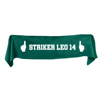 Medium (100cm x 20cm) We Are No.1 Theme - Dark Green Fleece Fabric (Personalised with Text)