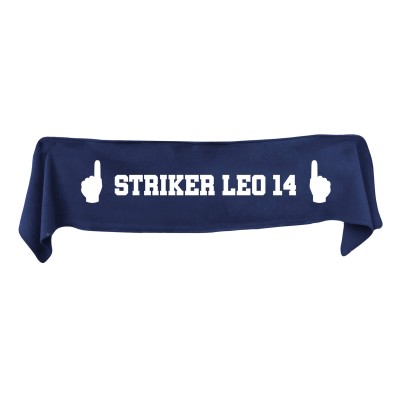 Medium (100cm x 20cm) We Are No.1 Theme - Navy Blue Fleece Fabric (Personalised with Text)