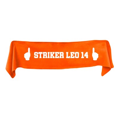 Medium (100cm x 20cm) We Are No.1 Theme - Burnt Orange Fleece Fabric (Personalised with Text)