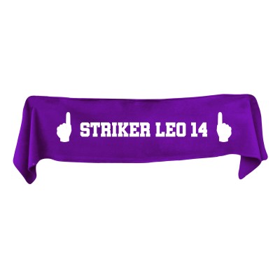Medium (100cm x 20cm) We Are No.1 Theme - Purple Fleece Fabric (Personalised with Text)