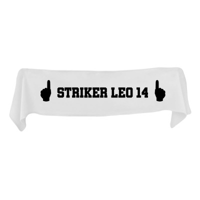 Medium (100cm x 20cm) We Are No.1 Theme - White Fleece Fabric (Personalised with Text)
