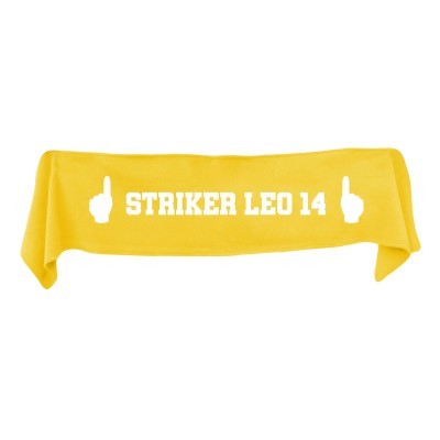 Medium (100cm x 20cm) We Are No.1 Theme - Yellow Fleece Fabric (Personalised with Text)