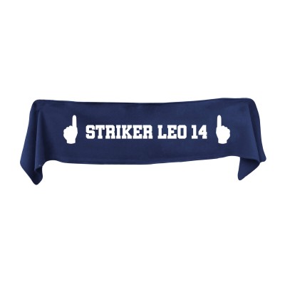 Small (75cm x 15cm) We Are No.1 Theme - Navy Blue Fleece Fabric (Personalised with Text)
