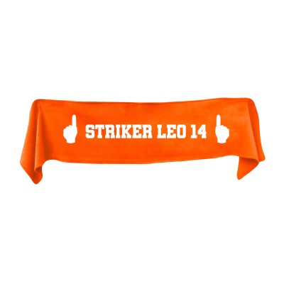 Small (75cm x 15cm) We Are No.1 Theme - Burnt Orange Fleece Fabric (Personalised with Text)