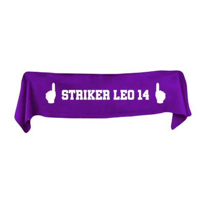Small (75cm x 15cm) We Are No.1 Theme - Purple Fleece Fabric (Personalised with Text)