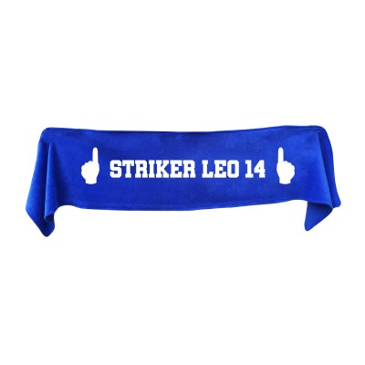Small (75cm x 15cm) We Are No.1 Theme - Royal Blue Fleece Fabric (Personalised with Text)