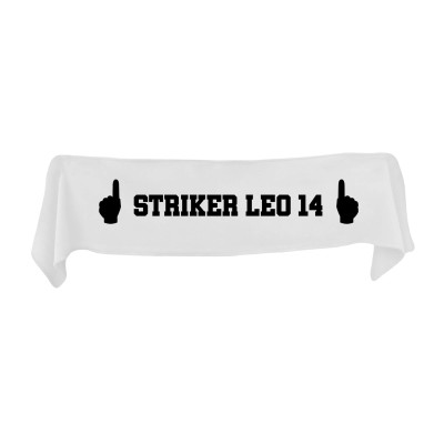 Small (75cm x 15cm) We Are No.1 Theme - White Fleece Fabric (Personalised with Text)