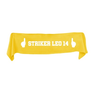 Small (75cm x 15cm) We Are No.1 Theme - Yellow Fleece Fabric (Personalised with Text)