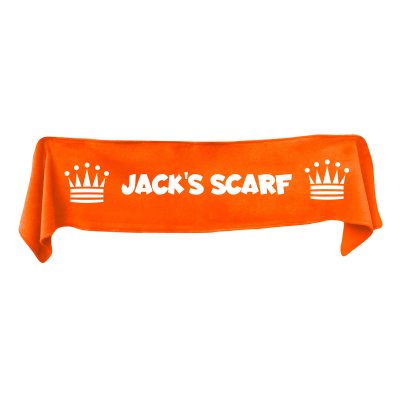 Medium (100cm x 20cm) with Princess Theme - Burnt Orange Fleece Fabric (Personalised with Text)