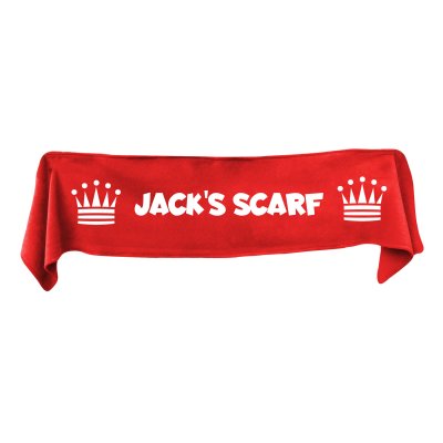 Medium (100cm x 20cm) with Princess Theme - Red Fleece Fabric (Personalised with Text)