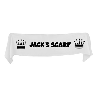 Medium (100cm x 20cm) with Princess Theme - White Fleece Fabric (Personalised with Text)