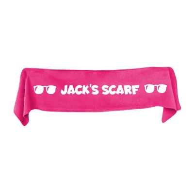 Small (75cm x 15cm) with Sunglasses Theme - Hot Pink (Fuchsia) Fleece Fabric (Personalised with Text)
