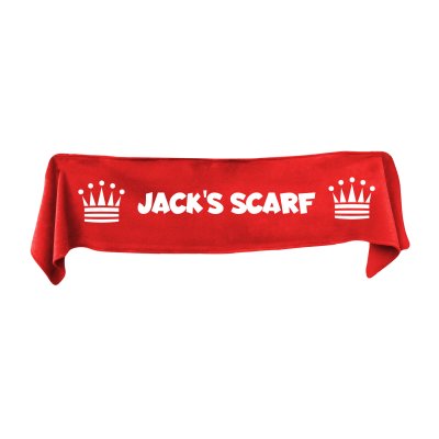 Small (75cm x 15cm) with Princess Theme - Red Fleece Fabric (Personalised with Text)