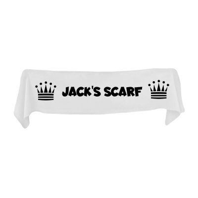Small (75cm x 15cm) with Princess Theme - White Fleece Fabric (Personalised with Text)