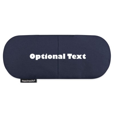 (Wheat Filling) - Navy Blue Cotton Fabric Scented (Organic Lavender Buds) (Personalised with Text)
