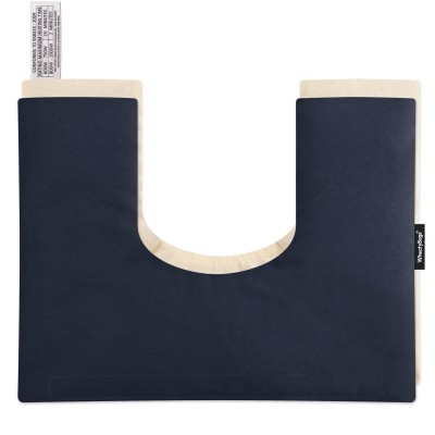 (37cm x 27cm) - Navy Blue Cotton Fabric with Removable Cover (Personalised with Text)