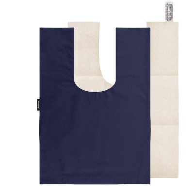 (40cm x 30cm) - Navy Blue Cotton Fabric with Removable Cover (Personalised with Text)