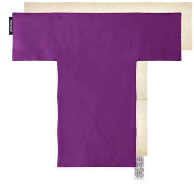 (43cm x 39cm with 3 Compartments) - Purple Cotton Fabric with Removable Cover (Personalised with Text)