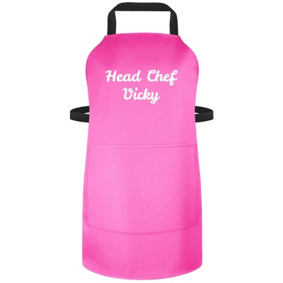 (90cm x 70cm) - Hot Pink Cotton Fabric (Personalised with Text) and Matching Fabric Pocket