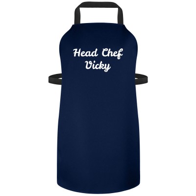 (70cm x 55cm) - Navy Blue Cotton Fabric (Personalised with Text)
