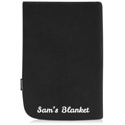 (100cm x 70cm Double Thickness) - Black Fleece Fabric (Personalised with Text)