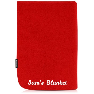 (100cm x 70cm Double Thickness) - Red Fleece Fabric (Personalised with Text)