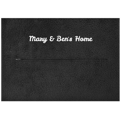 (36cm x 25cm) - Black Fleece Fabric with Zip Opening