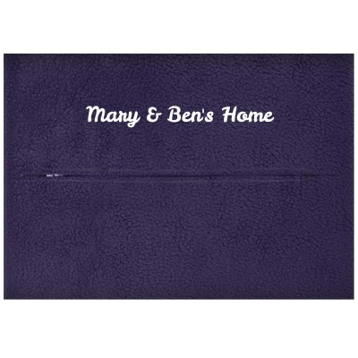 (36cm x 25cm) - Navy Blue Fleece Fabric with Zip Opening
