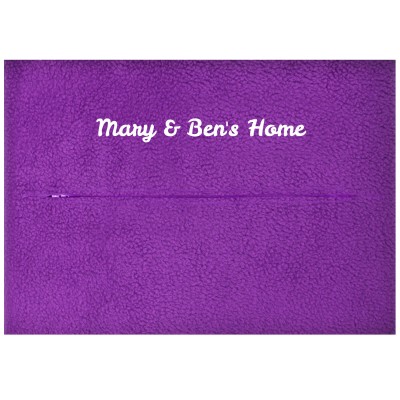 (36cm x 25cm) - Purple Fleece Fabric with Zip Opening